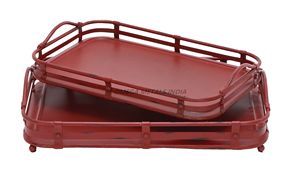 Plateau de service rectangulaire en or élégant avec finition lisse idéal pour organiser et rehausser votre décoration intérieure - Product Image 5