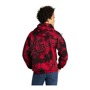 Sudadera con capucha de algodón de peso pesado personalizada para hombre, estampado lavado con ácido, estilo Vintage, técnicas bordadas con cuentas, Invierno teñido largo liso - Product Image 5