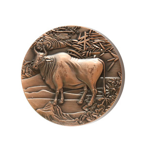 تروي أونصة نحاسية دقيقة بالطباعة بتقنية الطباعة الفوق بنفث ثلاثي الأبعاد للإغاثة على الحيوانات عملة رينو بالجملة بسعر المصنع جولة - Product Image 6