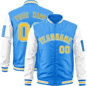 Chaqueta universitaria personalizada con mangas en contraste y logotipo del equipo bordado, chaqueta con letras universitarias y número de nombre personalizado, envío directo - Product Image 4