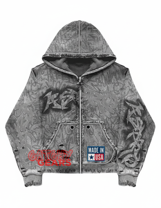 Sudadera con capucha personalizada con diamantes de imitación 500gsm Heavyweight 500gsm fabricante de sudaderas con capucha personalizados con diamantes de imitación ropa de calle de lujo para hombres y mujeres - Product Image 3