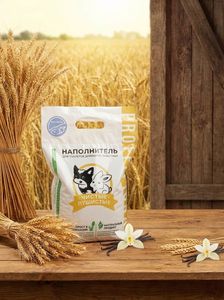 Arena para Gatos Clean Fluffy Wheat con Aroma a Vainilla – Gránulos Aglomerantes Naturales para Gatos, Roedores y Conejos, 5L - Product Image 1