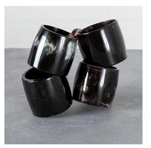 Cuerno de búfalo elegante mesa de comedor servilletero anillos para servilletero de madera personalizado vajilla producto antiguo para el hogar - Product Image 4