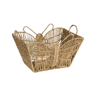 Nouvel article Panier de rangement en herbe de mer tissé à la main en forme de papillon pour l'organisation de la maison des adolescents en provenance du Vietnam - Product Image 1