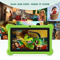 C idea Ucuz Toptan Çocuk Tableti TF512GB 7 İnç IPS Ekranlı Android Eğitim Tableti Kılıflı (yeşil)