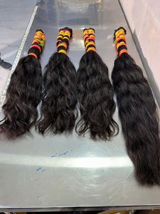 100% Raw sin procesar solo donante indio templo Remy cabello Natural negro ondulado a granel extensión humana precios al por mayor proveedor indio - Product Image 6