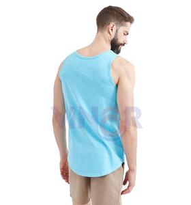 Haute qualité respirant séchage rapide hommes femmes été Gym débardeur solide blanc coton tricoté col rond unisexe entraînement - Product Image 4