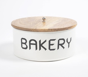 Customised Text Galvanized Iron Wide Storage <b>Jar</b> Bakery Use <b>Spice</b> Honey Freshness Free Logo Techniques Manufacturer Wholesaler - Product Image 1