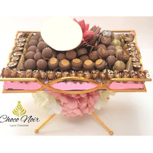 Plateau à chocolat décoratif standard plateau à chocolat en métal de meilleure qualité avec poignée plateau de service de bonbons pour anniversaire et événements - Product Image 2