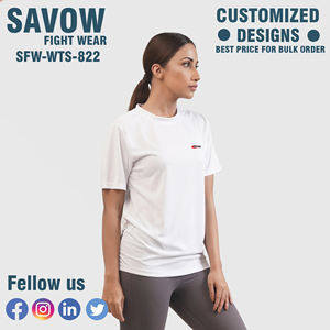 Venta al por mayor de camisetas sin mangas de las mujeres de moda de color sólido corto cuello redondo deportes verano Top para las mujeres - Product Image 3