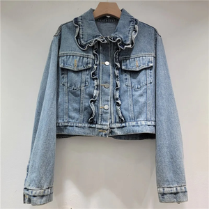 Veste en jean à la mode automne femmes manteau court MCP291 - Product Image 1