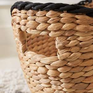 Handwoven Water Hyacinth Storage Basket Set of 3 Handmade Storage Basket Wholesale eco-friendly Made by VgreenArt from Vietnam - Product Image 5