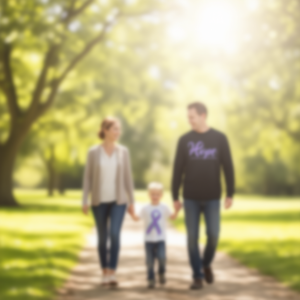 T-shirt à manches longues Alzheimer Warrior, t-shirt promotionnel de sensibilisation pour la espérance de guérison - Product Image 1