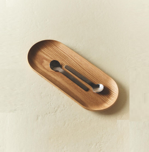Plateau de service fonctionnel, nouveau style, plateau rond en bois, parfait pour la cuisine, l'hôtel, le restaurant - Product Image 1