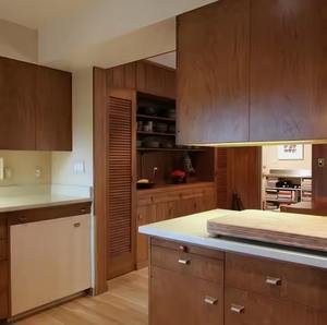 Puerta de armario agitador de madera maciza de estilo europeo americano para apariencia moderna de cocina - Product Image 5