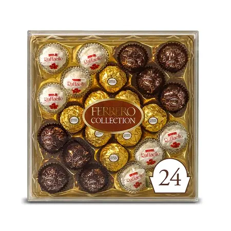 Ferrero Collection Premium Gourmet Assorted Hazelnut Milk Chocolate, Dark Chocolate and Coconut, A Great Easter Gift, 9.1 oz, 24