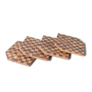 2024 Manufacturer Wooden <b>coaster</b> <b>Set</b> Custom Acacia square Black Round Wood Pallet <b>Coasters</b> at Star Crafts India - Product Image 4