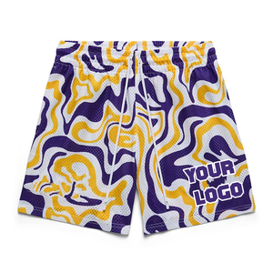 Wholesale Summer Double <b>Layered</b> Men Shorts Custom Sublimation GYM Cargo Mesh Basketball Shorts - Product Image 2