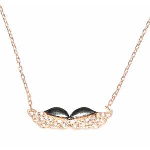 Gm <b>Angel</b> Wing Pendant Necklace with White Round Stones Channel Setting Everyday Wear Fine <b>Charms</b> & Pendants - Product Image 3