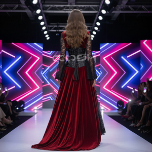 Corset gothique en cuir noir style punk rock, robuste, sous-poitrine, avec baleines en acier et détails cloutés argentés sur toute la surface - Product Image 6