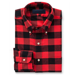 เสื้อเชิ้ตผ้าสักหลาดผ้าฝ้าย100% แขนยาวสำหรับผู้ชายเสื้อใส่กลางแจ้งระบายอากาศได้ดีแห้งเร็ว - Product Image 1