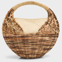 Nouveau design style vintage sac en rotin en osier pour les femmes à voyager sac fourre-tout en gros bon prix du Vietnam