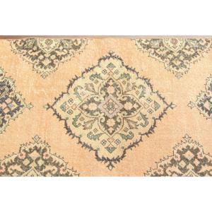 Tapis turc vintage 2,8x13,5 pi (85x410 cm), tapis oriental en laine marron - Product Image 4