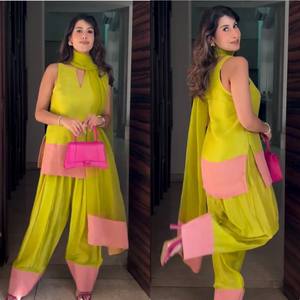 Blossom-Colección de estilo vintage, conjunto de Kurti Listo para usar, Georgette, estampado digital de alta calidad, ropa formal para festivales, Salwar - Product Image 6