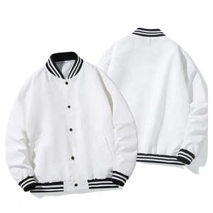 Chaquetas Varsity Personalizables para Hombre, Cuello Alto, Bordadas, de Lona, Casuales, Universitarias, Reversibles, con Cremallera, Servicio OEM, Invierno - Product Image 1