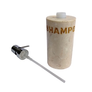 Deluxe Bali Beige Marble <b>Hand</b> <b>Soap</b> Foam Dispenser 4-Piece Modern Design Custom Hotel Bathroom - Product Image 3