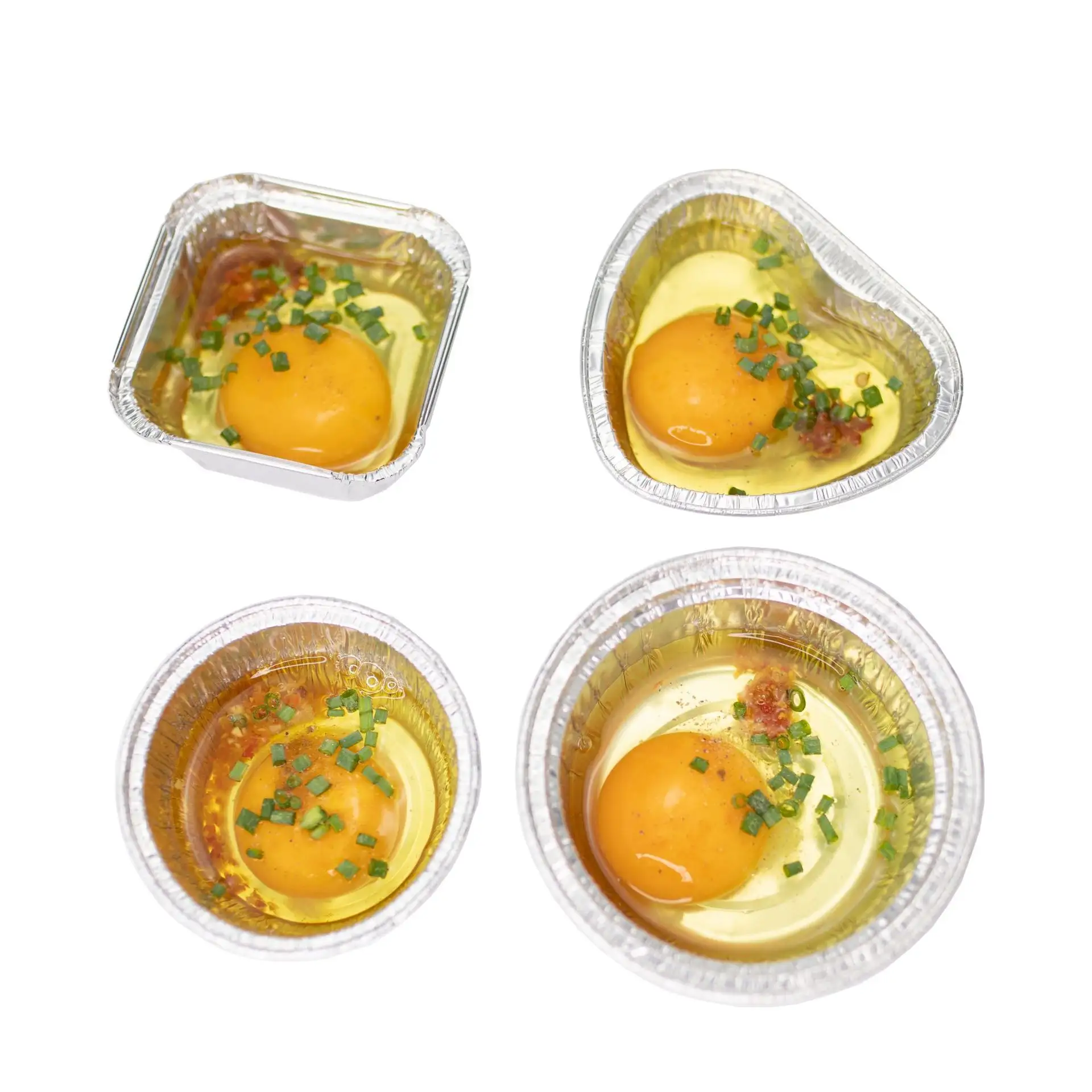 Дешевая жаропрочная алюминиевая фольга для кексов на вынос с прозрачными крышками для выпечки яиц