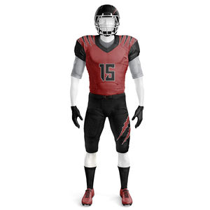 Nouvelle conception d'uniforme de football américain, 100% polyester, vêtements d'équipe, manches courtes, respirant, tailles plus grandes, couleurs et logo personnalisés - Product Image 1