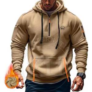 100% coton polaire à capuche séchage rapide hiver tenue décontracté logo personnalisé impression haute qualité solide blanc Streetwear - Product Image 3