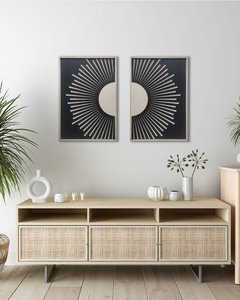 Tenture murale de bohème tissée à la main avec motif de diamant, panneau en bois fait à la main avec art textile moderne pour les intérieurs de couloirs - Product Image 3