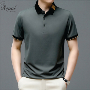 BROWON marca Polo camisa hombres camisetas 2023 verano nuevo Color sólido Regular Fit hombres ropa Turn-Down Collar manga corta Polo de negocios - Product Image 2