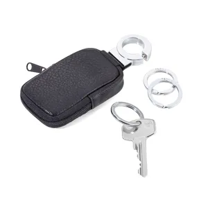 Portachiavi in Pelle Personalizzato con Tasca per Gadget, Accessorio Portachiavi Personalizzabile - Product Image 5
