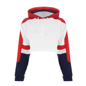 Suéteres lisos de algodón 100% de manga larga para mujer, Top corto de gran tamaño, sudadera recortada cálida sólida a la moda - Product Image 1