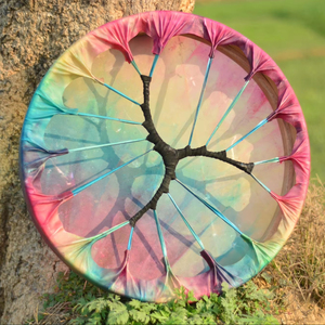 Handmade <b>Shaman</b> <b>Drum</b> | Colorful Rainbow Frame <b>Drum</b> | Meditation, Ritual & Sound Healing Instrument - Product Image 3