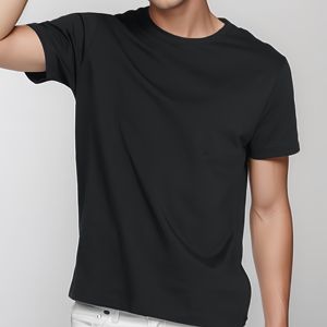 T-shirt da <span class=keywords><strong>uomo</strong></span> casual in cotone 100% tinta unita, personalizzabile con stampa o ricamo logo - Disponibile - Product Image 1