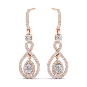Pendientes Largos Colgantes de Oro Sólido de 14K y 18K con Moissanita de Corte Pera de 1.13 Quilates, Joyería Fina de Lujo para Mujer, REYES Sparkling - Product Image 5