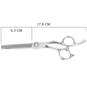 กรรไกรตัดผมแบบกำหนดเอง,กรรไกรเล็มผมมีที่วางนิ้วทำจากสเตนเลสสตีล - Product Image 5