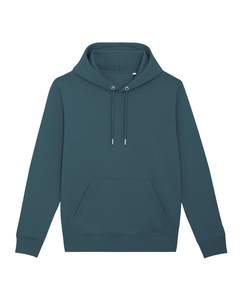 Sudadera con capucha de hombre con estampado de pantalla y bordado 3D con logotipo personalizado con estampado liso teñido para uso en invierno - Product Image 5