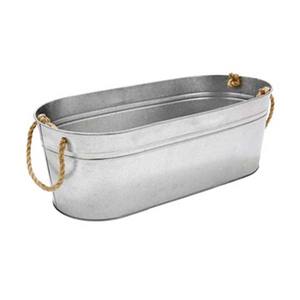 Handmade Galvanized Planter Traditional Design Handmade Wholesale Home & Garden Decor Galvanized Planter <b>Tub</b> with Rope Handle - Product Image 3