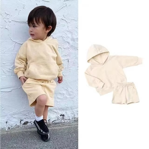 Ensemble de survêtement pour enfants en coton uni brodé personnalisé, vêtements d'hiver pour enfants, ensemble de survêtement pour filles, ensemble de survêtement pour enfants - Product Image 3