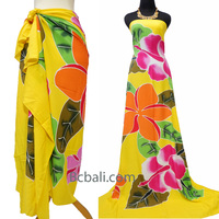 Harga Grosir Sarung Batik Rayon Buatan Tangan Motif Bunga Lukisan Tangan Pakaian Pantai Wanita Pengiriman LCL Termasuk 5 M3 Kubik