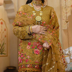 Grosir OEM Shalwar Kameez Wanita Katun Sutra Pakaian Kasual Tradisional Pakistan Shalwar Kameez - Product Image 4