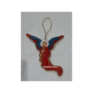 Décoration de sapin de Noël brodée en Zari de qualité supérieure personnalisée et ornements doués pour les acheteurs au meilleur prix de gros - Product Image 1