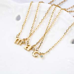 Jeulia Custom <b>Initial</b> Pendant <b>Necklace</b> with Birthstone in Rose Gold Sterling <b>Silver</b> - Product Image 2