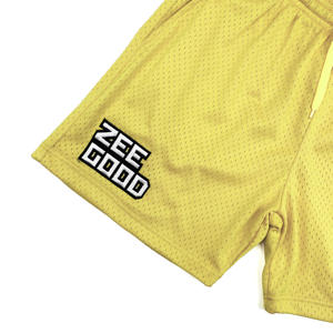 Short de basket-ball décontracté personnalisable pour hommes pour l'été 100% Polyester Double couche maille couleur unie Shorts de planche motif toile - Product Image 5