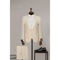 Costume de marié imperméable de qualité supérieure, coupe ajustée, simple boutonnage, 80 % laine, 20 % polyester, pour un style de mariage classique